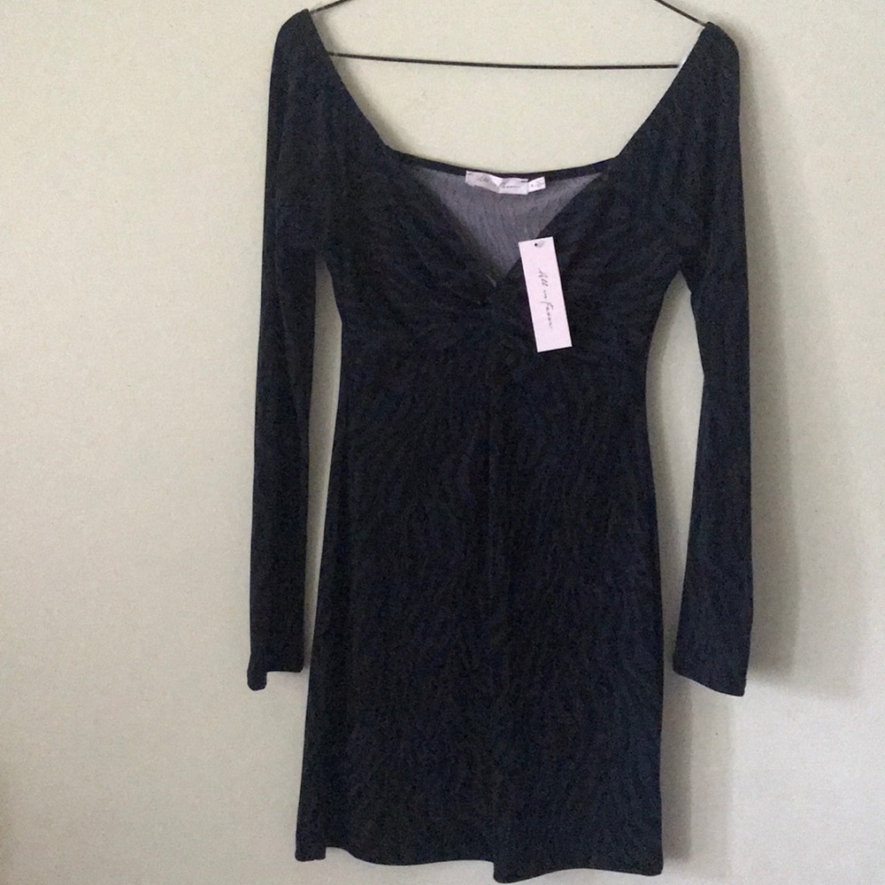All in Favor Emerald Zebra Dress Size Small